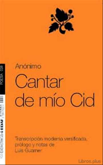 Descargar ebook CANTAR DE MIO CID (EDICION DE LUIS GUARNER)