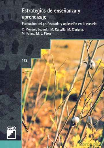 Descargar ebook ESTRATEGIAS DE ENSEÑANZA Y APRENDIZAJE: FORMACION DEL PROFESORADO Y APLICACION EN LA ESCUELA
