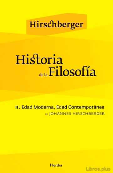 Descargar gratis ebook HISTORIA DE LA FILOSOFIA (T. II): EDAD MODERNA, EDAD CONTEMPORANE A en epub