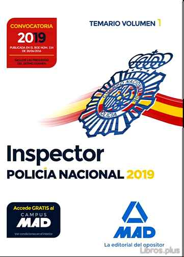 Descargar gratis ebook INSPECTOR DE POLICIA NACIONAL. TEMARIO (VOL. 1) en epub