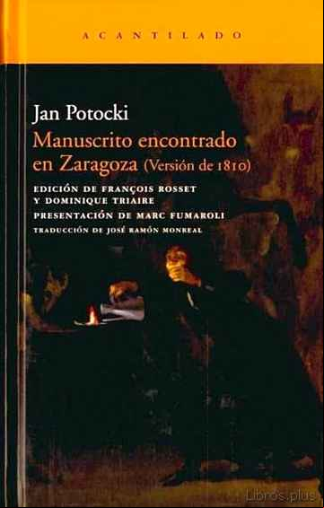 Descargar ebook MANUSCRITO ENCONTRADO EN ZARAGOZA (VERSION DE 1810)