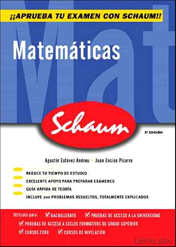 Descargar gratis ebook MATEMATICAS (SCHAUM SELECTIVIDAD) (2ª ED.) en epub