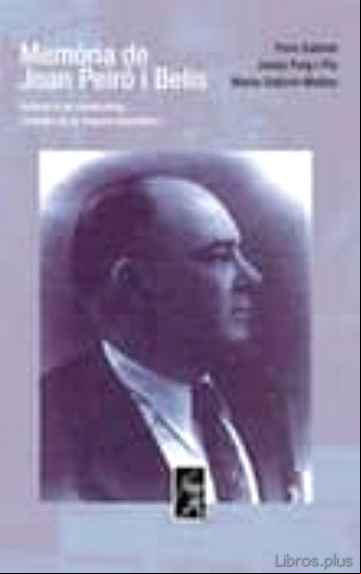 Descargar ebook MEMORIA DE JOAN PEIRO I BELIS
