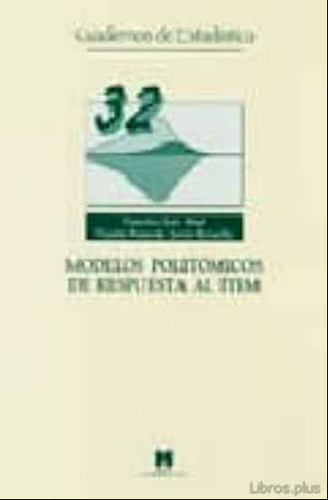 Descargar gratis ebook MODELOS POLITOMICOS DE RESPUESTA AL ITEM en epub